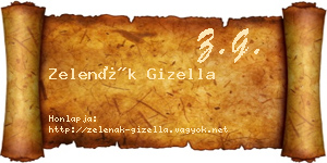 Zelenák Gizella névjegykártya