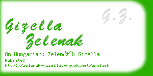 gizella zelenak business card